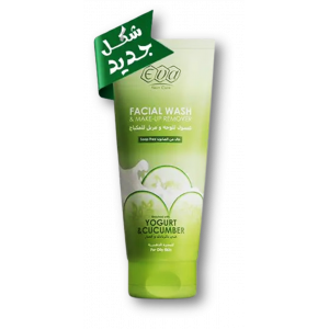EVA SKIN CARE FACIAL WASH AND MAKE-UP REMOVER ENRICHED WITH YOGHURT AND CUCUMBER FOR OILY SKIN 150 ML